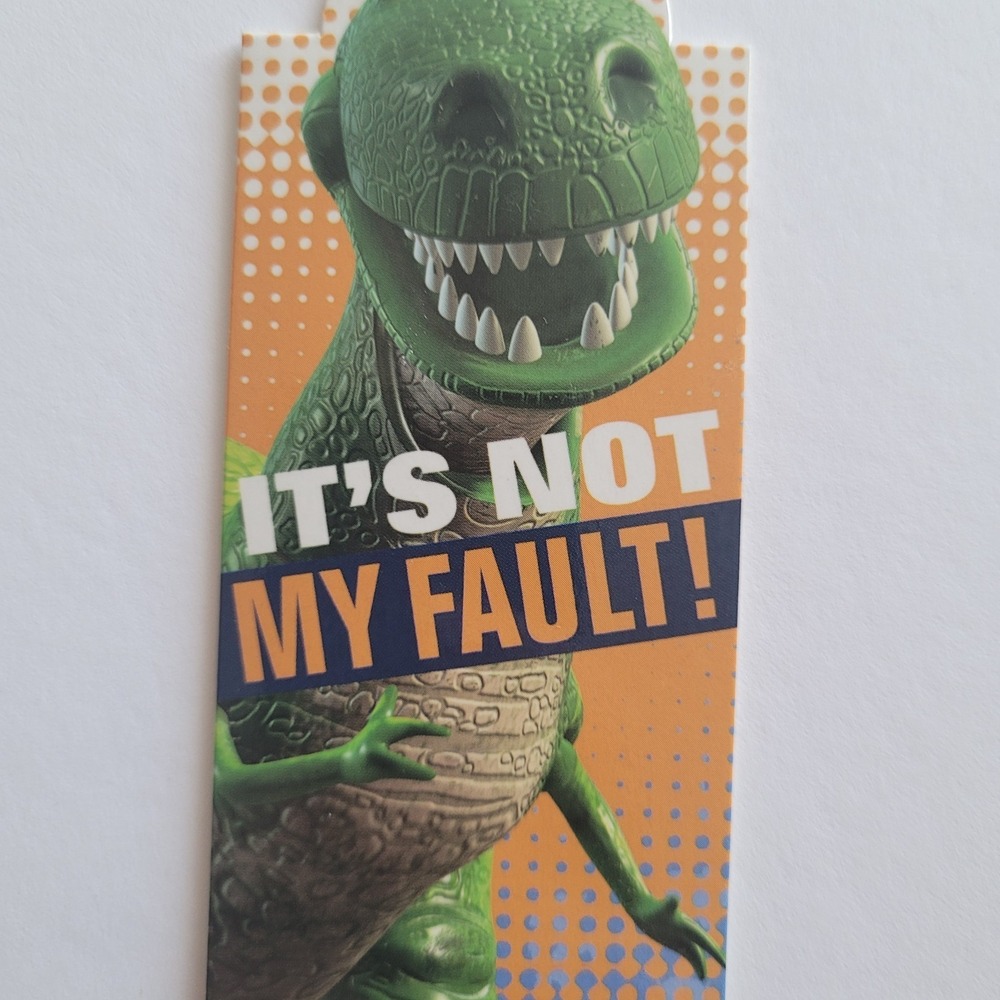 2010 Toy Story 3 T Rex Bookmark Magnetic Magnet Not My Fault UK Called If, #6805 - Picture 6 of 16